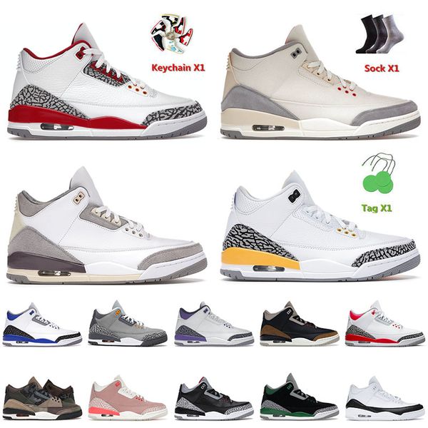 

2022 arrival basketball shoes 3 3s iii jumpman patchwork pine green kumquat rust pink muslin cardinal red knicsk rivals trainers sneakers 36