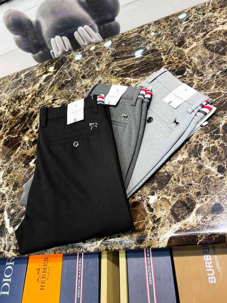 

tb four-bar summer thin section slim straight anti-wrinkle casual pants thom trousers business men, White;black