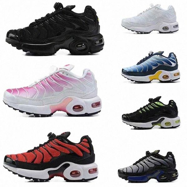 

tn kids shoes triple black infant sneakers rainbow children sports shoes girls and boys tennis trainers with shoe box size 26-35 p3jg