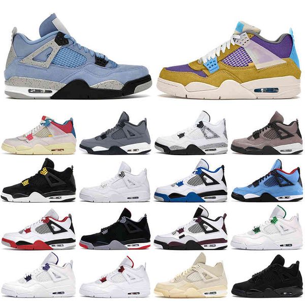 

basketball shoes mens trainers sneakers black cat pure money royalty university red union guava lemon venom men 4s 4 size us 7-13