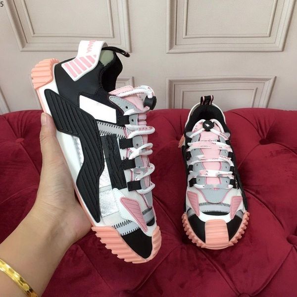 

2022 designer sneakers shoes men luxury designers sneaker women platform leather casual shoe low lace up with clear sole new trai bvu, Black