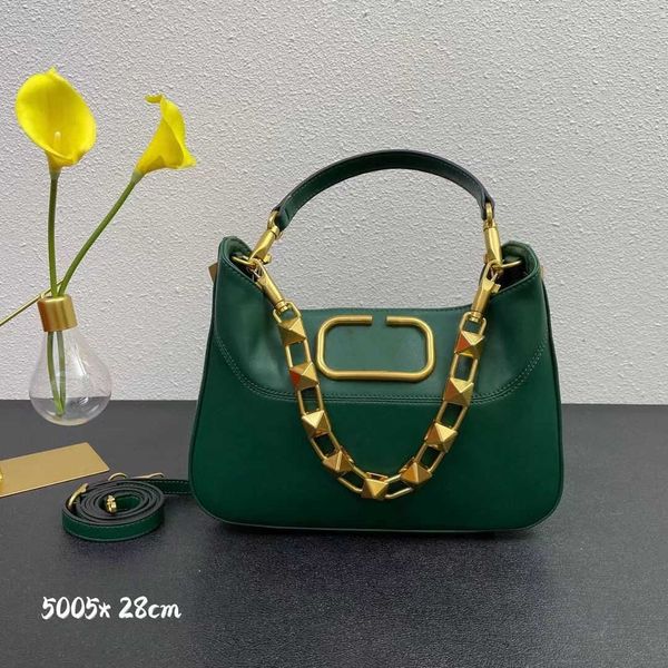 

designer bags metal punk style underarm leather women versatile rivet chain one shoulder hand leisure dumpling tote factory direct sale prom
