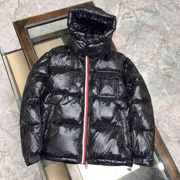 

winter man down jacket parkas puffer coats men hooded jackets women coat outdoor feather outwear keep warm thick double zipper, Black