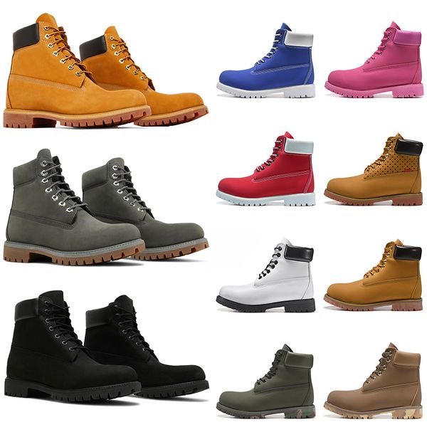 

platform boots martin shoes designer ankle mens women winter boot for cowboy yellow red blue black pink hiking boots