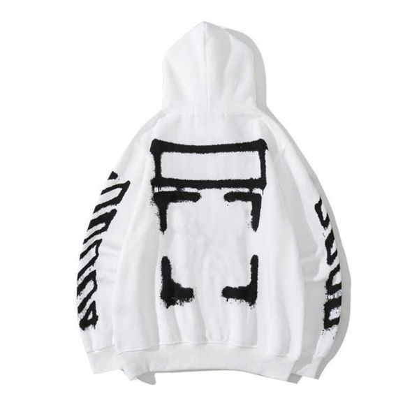 

women's luxury classic jackets sweatshirts brand offs pullover shirts hoodies women black white sweater men arrow letter print hoodie t, Black;brown