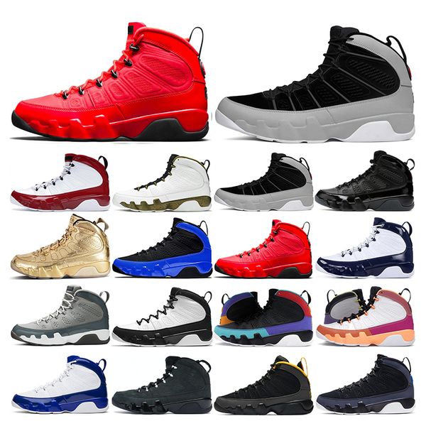 

basketball shoes sports trainers gym red particle grey statue sneaker outdoor 9s bred patent 9 countdown pack man