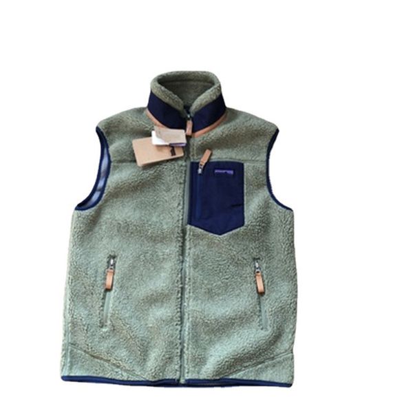 

lamb velvet men and women vest warm sports casual cold-resistant fleece vest stand collar, Black;white