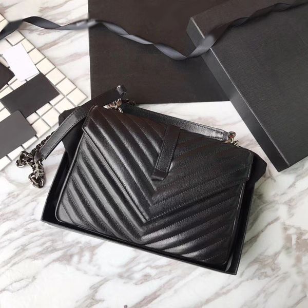

7a designer tote bag small quilted genuine leather chain womens shoulder luxury handbag wallets shape flap crossbody purse 24cm purses with