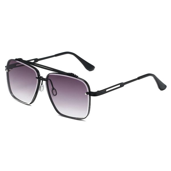 

sunglasses european and american designers polygonal fashion double beam trimming metal mens street shooting trend outdoor sports classic pa, White;black