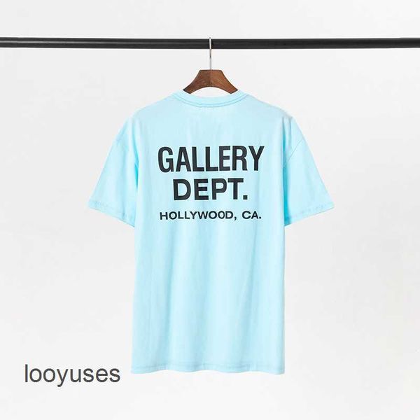 

galleryes tees t dept shirt mens streetwear fashion brand classic letter slogan gradient printed sleeve t-shirt for men women 546z, White;black