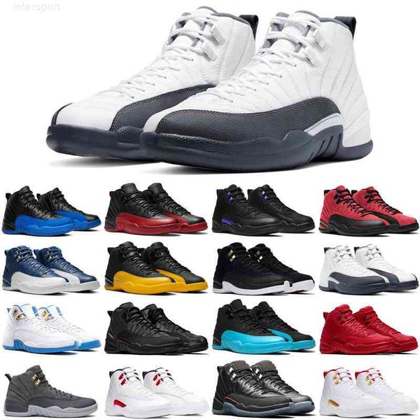 

basketball shoes men trainers sports sneakers utility twist playoffs royalty reverse flu game bulls breathable 12 12s mens size 7-13