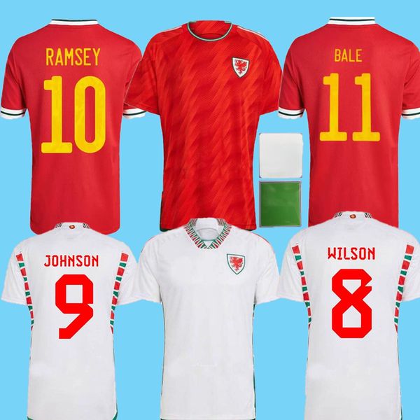 

2022 wales soccer jerseys bale wilson allen ramsey wes 22 23 world national team cup rodon vokes home football shirt short sleeve uniforms f, Black;yellow