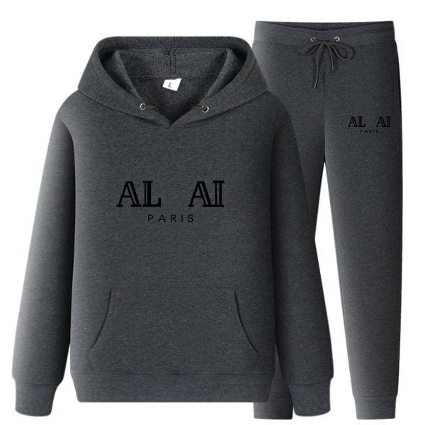 

designer streetwear hoodie men's tracksuits men woman sets hoodie and pants suit casual dunks sweatshirt brand new france jersey, Gray
