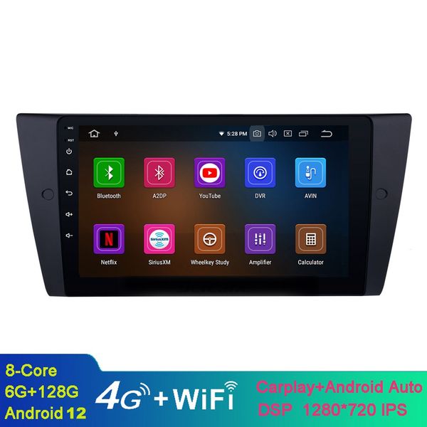 

9 inch android touchscreen gps car video stereo for bmw 3 series 2005-2012 with wifi bluetooth music usb support dab swc dvr