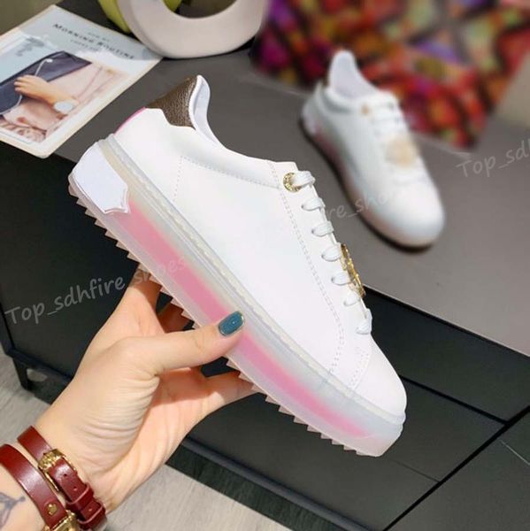 

2022 casual shoes lace-up running trainers woman shoe men gym sneakers women travel leather fashion lady flat designer letters platform, Black