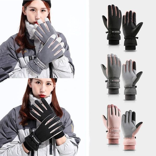 

ski gloves 1 pair women winter snowboard with touchscreen function nonslip thermal warm snow waterproof glove 220922