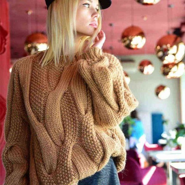

women's sweaters women's sweater 2021 autumn winter loose oversized warm twist knitted sweaters fashion solid causal sweaters swe, White;black