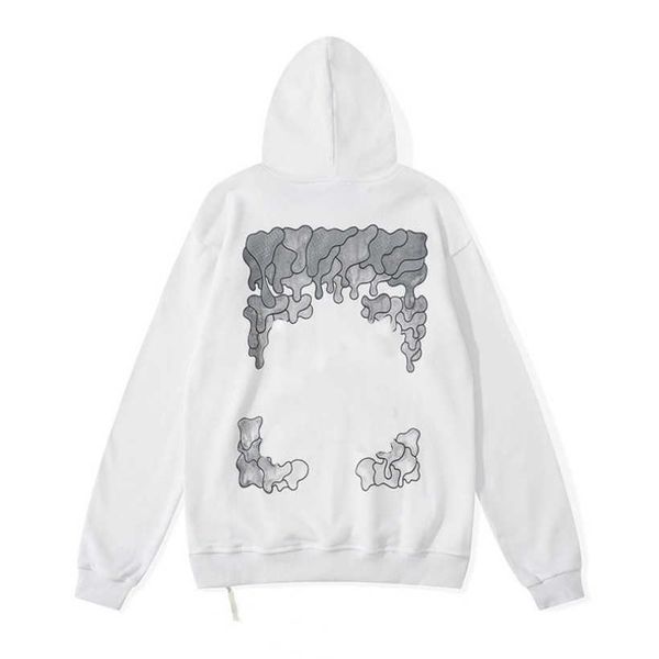 

women's fashion luxury sweatshirts brand offs pullover hoodies designer women sweater men arrow cross letter print hoodie trend coat j, Black