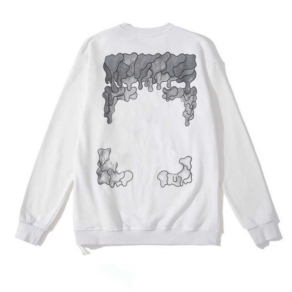 

luxury fashion women's pullover sweatshirts brand offs hoodies women sweater men arrow letter print black white street trend coat jack