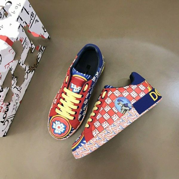 

2022 designer sneakers shoes fashion real leather handmade multicolor gradient technical men women famous trainers si fnw, Black