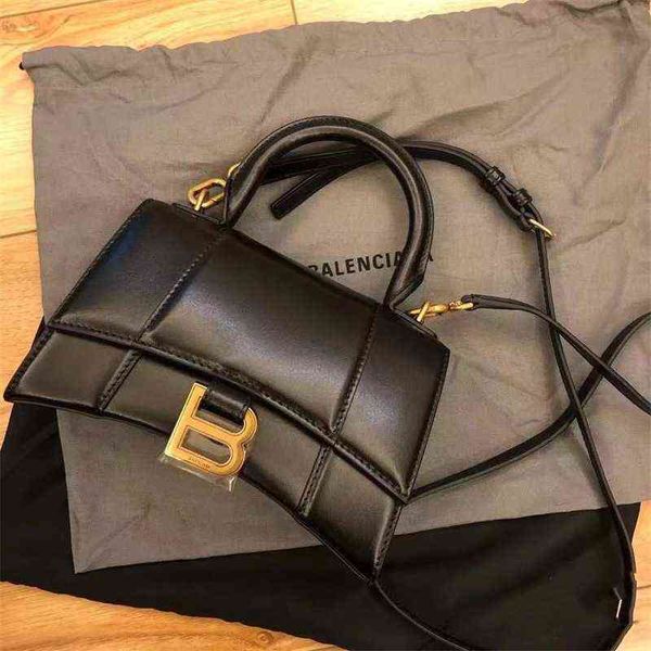

bags designer fashion bbalencaigass handbags high french women's sense hourglass handbag vintage crocodile single messenger