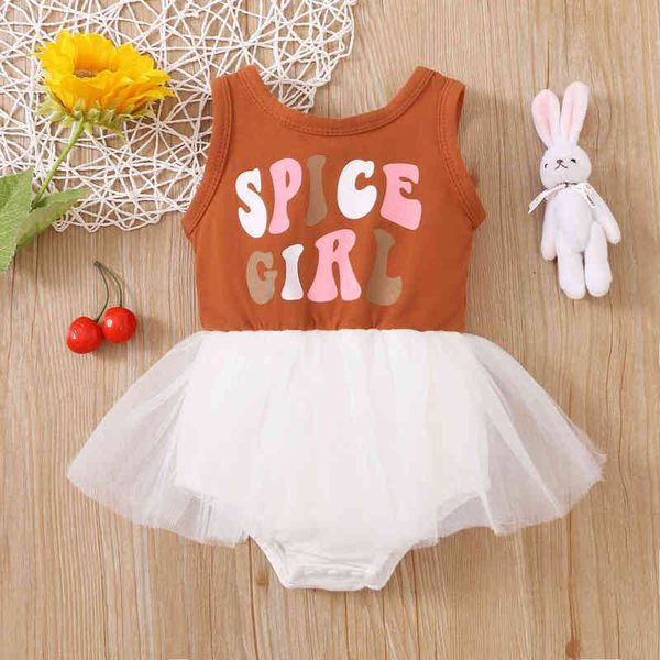 

rompers 2022 baby summer clothes newborn baby girls bodysuit jumpsuit letter clothes sleeveless mesh outfits j220922, Blue