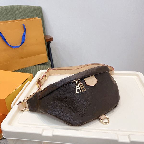 

2021 retro fashion bag ladies double zipper opening and closing classic presbyopia luxury designer handbag messenger waist bag