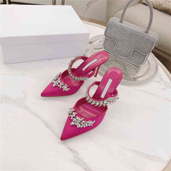 

dress shoes 2021 womans heels dress shoes designer crystal diamond high heel sandals wedding party fashion sandal 35-42, Black