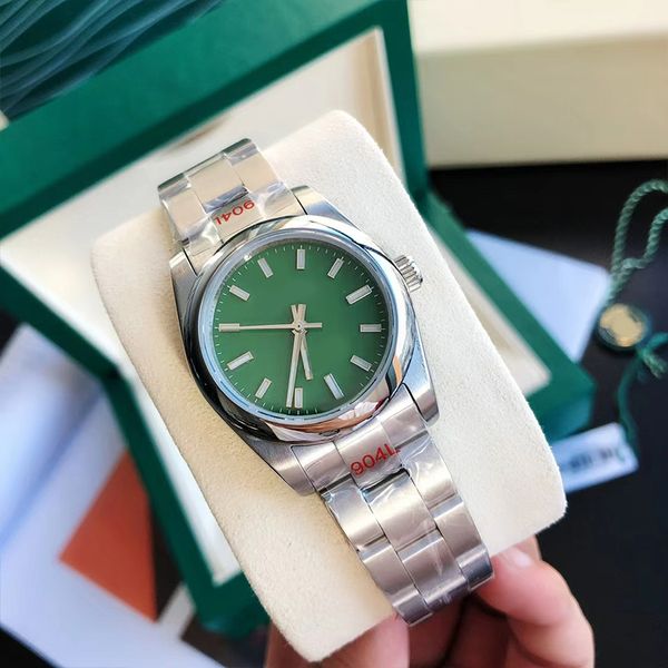 

Luxury men's watch green circular dial 36mm Women's watch Waterproof sapphire folding buckle 904L Stainless steel strap Montre De Luxe Gift Watch Factory lb