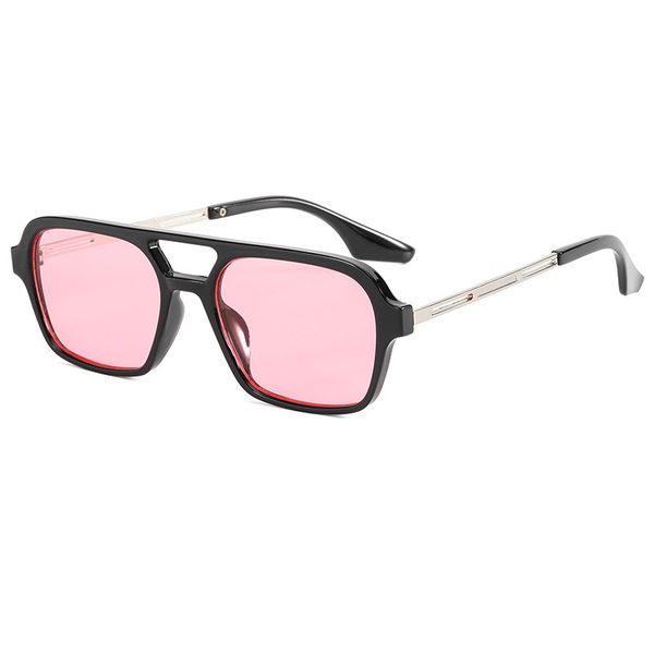 

2022 sunglasses double beam hollow star with the same retro net red concave shape full frame ladies and mens universal metal japan and south, White;black