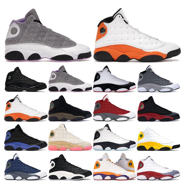 

basketball shoes sports sneakers trainers purple red flint hyper royal black cat bred houndstooth 13s mens 13 court man
