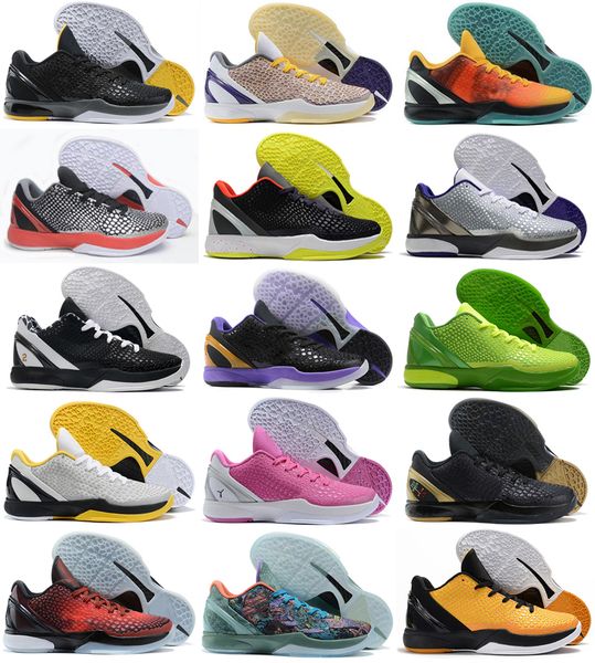 

basketball shoes mens trainers outdoor sports sneakers alternate bruce lee 5 rings lakers mamba 6 protro men grinch all-star del sol mambaci