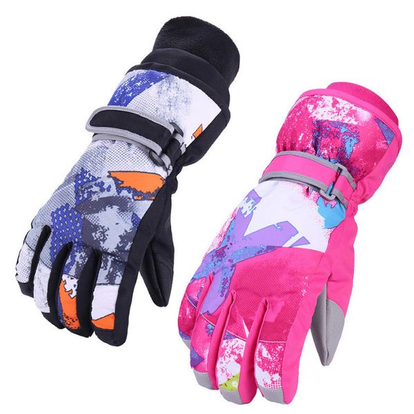 

ski gloves children warm boy girl ski gloves winter windproof snow mittens outdoor sport kids snowboard glove waterproof baby mitten 220922