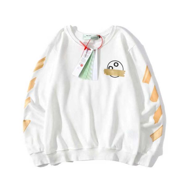 

luxury classic men's jackets sweatshirts brand offs pullover shirts men arrow cross letter print hoodies fashion designer women o-neck, Black;brown