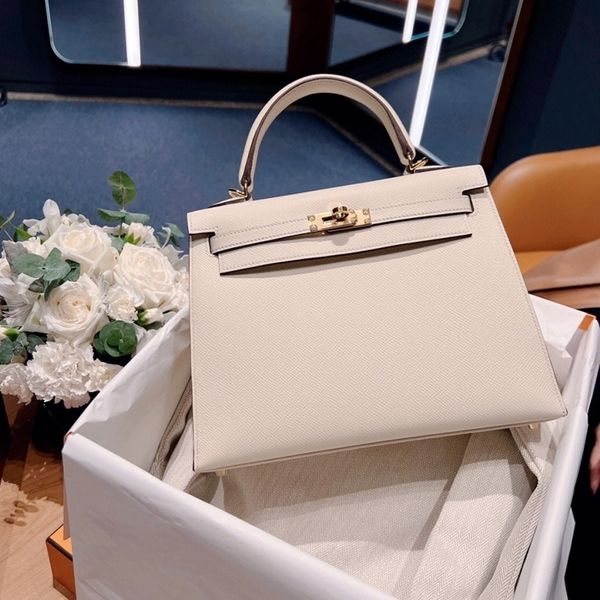 

original designer bag kely herme pure manual wax thread leather handbag mini one shoulder messenger palm print second generation zc