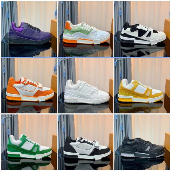 

trainer sneaker designer casual shoes luxury vintage basketball sneakers calf leather men women soft embossed timeout sneakers 2022, Black