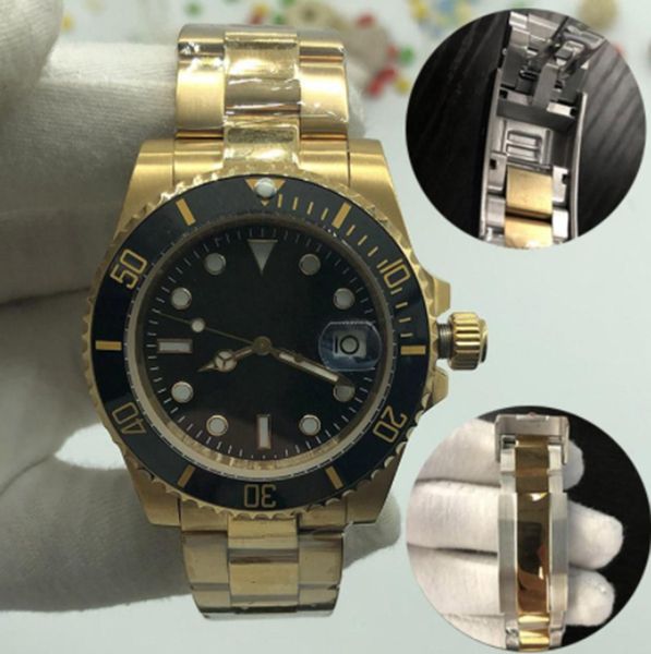 

2023 men's automatic mechanical watch ceramic bezel sapphire 2813 316l stainless steel designer wristwatches glide lock montre de luxe, Slivery;brown