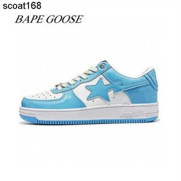 

dress shoes designer apes men women goose low trend couple small white blue agreen shoes, Black
