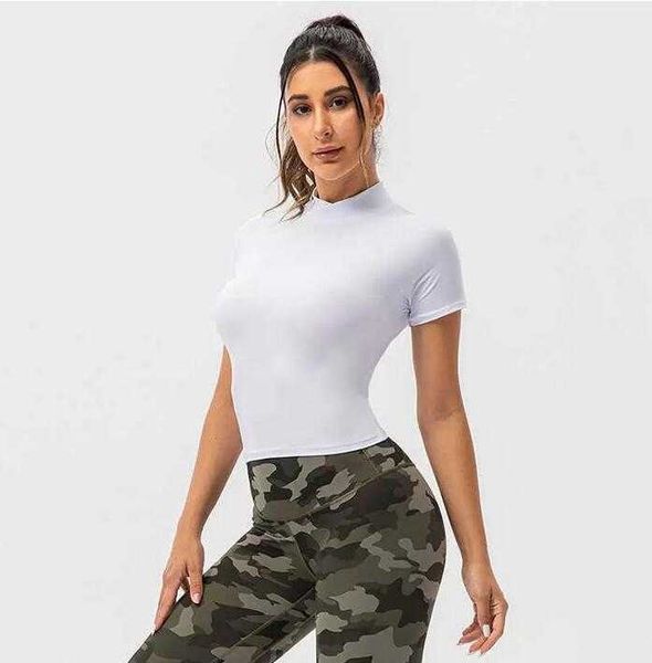 

yoga outfits short sleeve fitness sports gym clothes women running suit casual slim t-shirt workout shirts