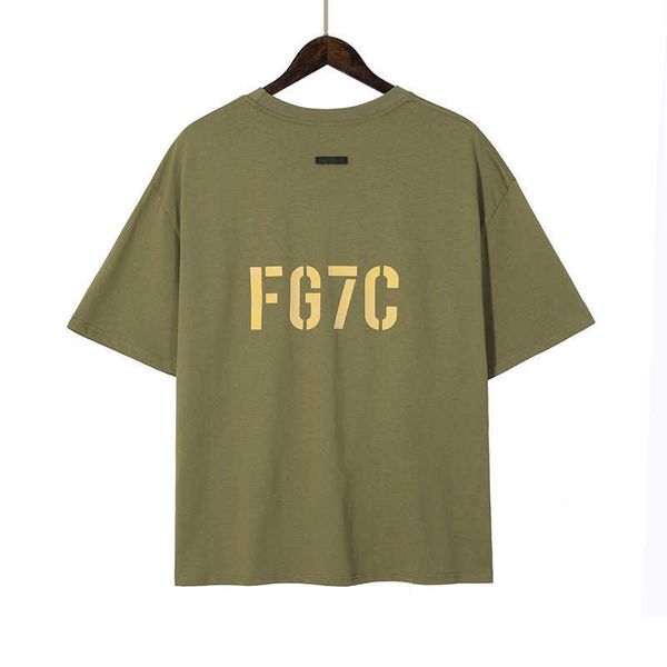 

t shirts mens fogss casual fashion flocking letter short sleeve women's short men oversized cotton comfortable sports high street hip h, White;black