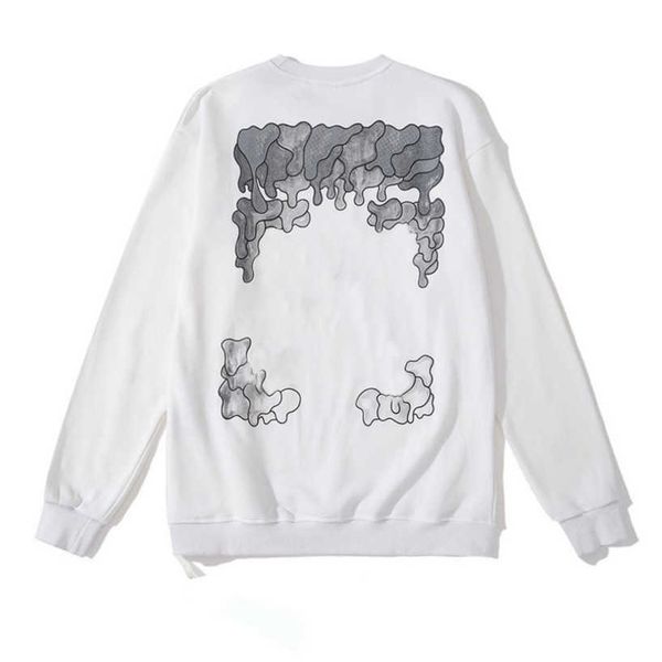 

luxury men's fashion jackets sweatshirts offs pullover shirts men arrow letter print black white hoodies classic women o-neck sweater, Black;brown