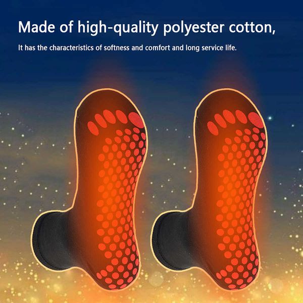 

men's socks self-heating health care winter anti-fatigue heating heat insulated outdoor sport tour comfortable massage warm sock y2209, Black