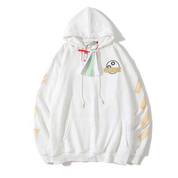 

classic women's luxury jackets sweatshirts brand offs pullover hoodies women sweater men arrow letter print black white hoodie trend c, Black;brown