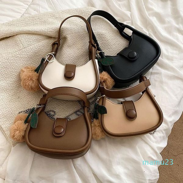 

evening bags veryme 2022 winter women's bag chain messenger fashion simple pu leather handbag