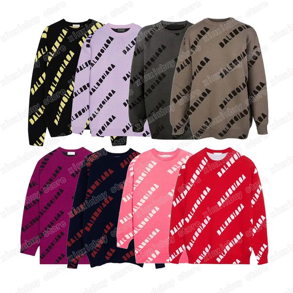

xinxinbuy men designer hoodie sweatshirts jacquard letter palm tree print cotton casual women red black white xs-2xl, Black;brown