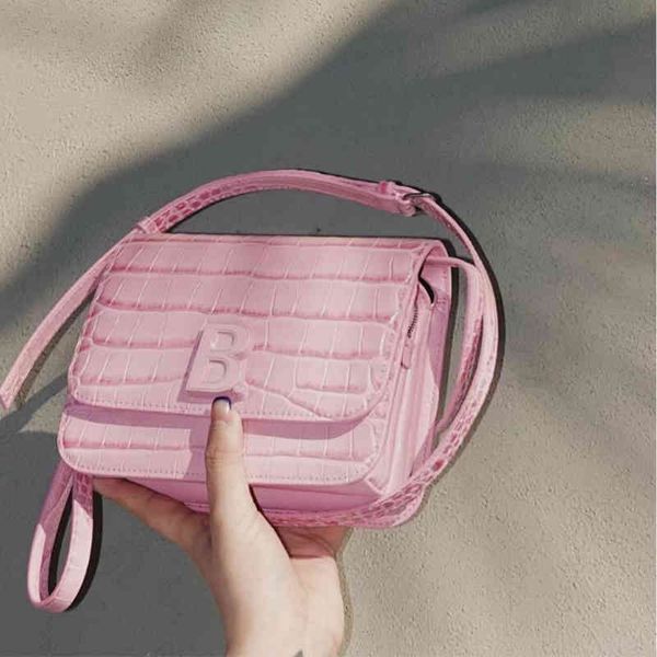 

bags designer fashion bbalencaigass handbags home leather bag women's genuine tofu hourglass crocodile pattern high-grade messenger
