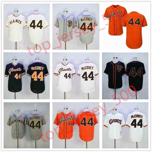 

retror 1973 1989 vintage baseball 44 willie mccovey jersey retire team color black orange white grey beige stitched pullover high quality, Blue;black