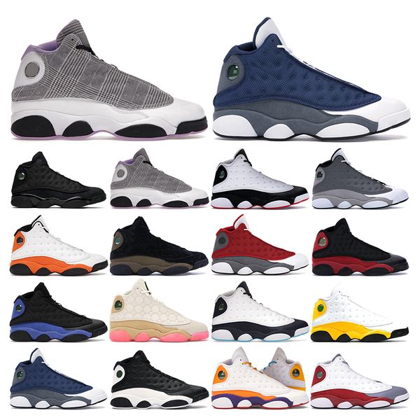 

basketball shoes sports sneakers trainers purple red flint hyper royal black cat bred houndstooth 13s mens 13 court size 5.5-13 man