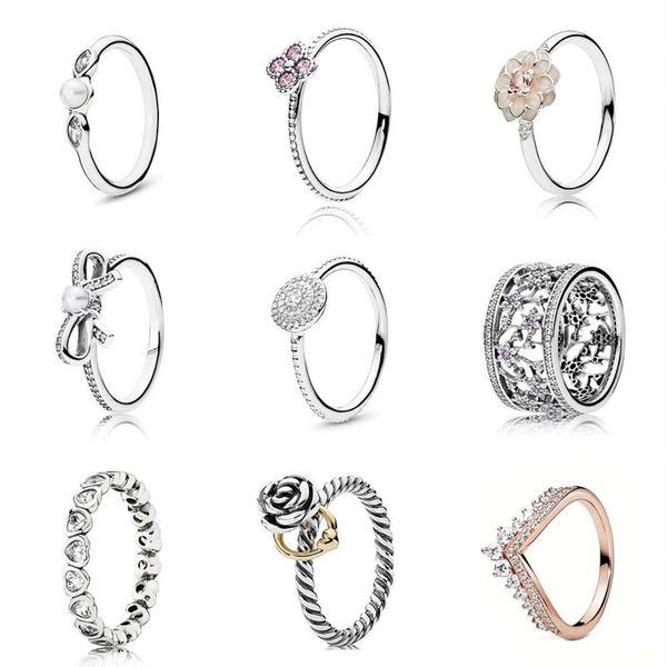

2019 new 100% 925 sterling silver ring 190964p 191001pcz 190985nbp 190971p 190986cz 190991acz 190897cz 190860 187736cz317e