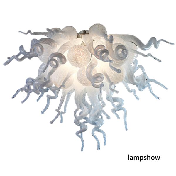 

custom home creative lamps nordic chandeliers white color led bulbs 100% hand mouth blown borosilicate murano colored glass modern chandelie